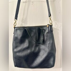 Madewell Zip-Top Transport Tote (black)